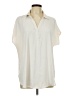 Torrid 100% Polyester Ivory Short Sleeve Blouse Size Lg Plus (0) - photo 1