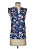 Stitch Fix 100% Polyester Floral Blue Sleeveless Blouse Size XS - photo 1