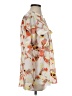 Calvin Klein 100% Polyester Print Orange Long Sleeve Blouse Size S (estimated) - photo 4