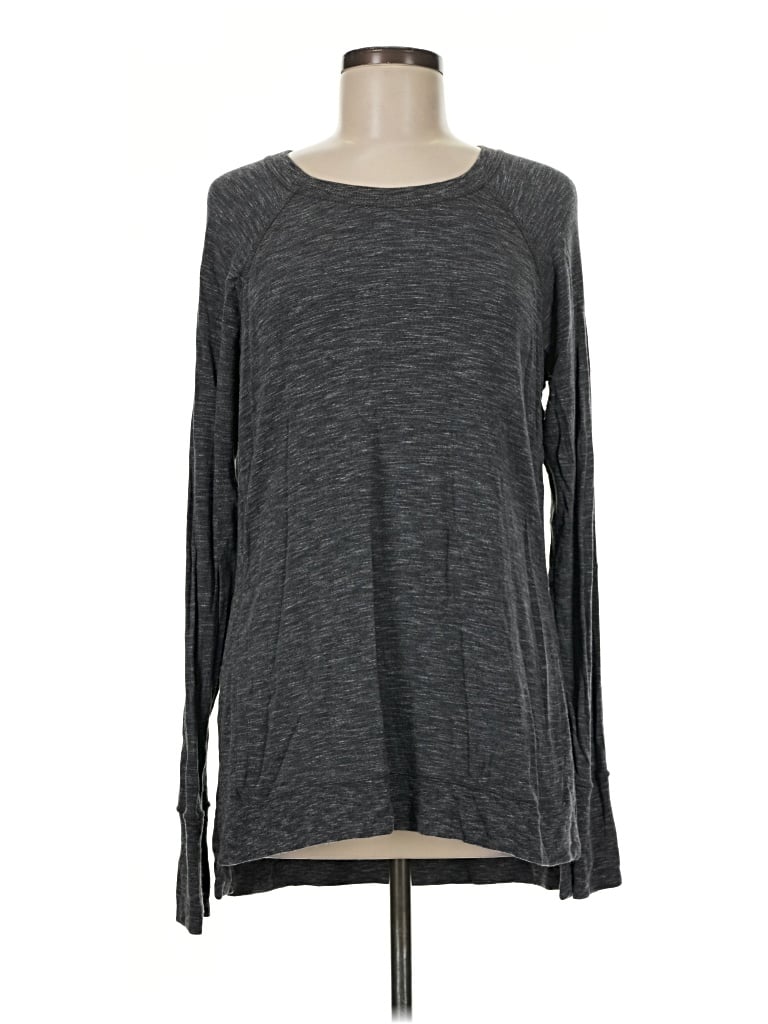 Pre-owned Athleta Long Sleeve T-shirt In Gray