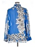 Covet 100% Polyester Print Blue Long Sleeve Blouse Size XL - photo 2