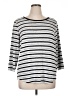 Liverpool Los Angeles Stripes Silver Pullover Sweater Size XL - photo 1