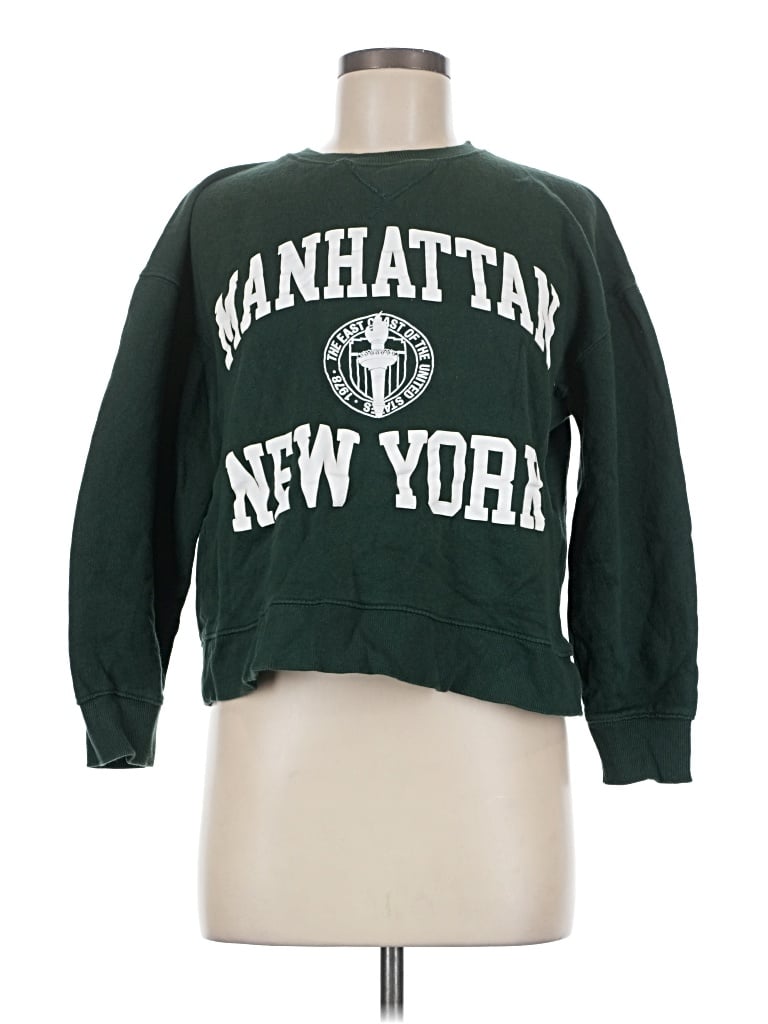 Pre-owned Zara Sweatshirt In Green