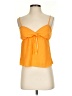 No Boundaries 100% Recycled Polyester Orange Sleeveless Blouse Size 0 - photo 1