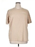 Assorted Brands Solid Tan Short Sleeve T-Shirt Size XL - photo 1