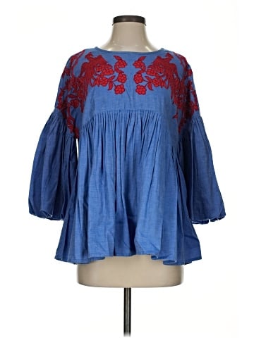 Hemant & Nandita 3/4 Sleeve Blouse (view 1)