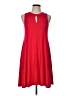 Double Zero Solid Red Casual Dress Size L - photo 1
