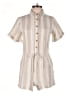 Old Navy 100% Cotton Stripes Ivory Romper Size XS - photo 1