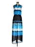 MICHAEL Michael Kors 100% Polyester Tie-dye Blue Casual Dress Size M - photo 1