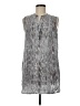 Acrobat 100% Silk Gray Sleeveless Silk Top Size M - photo 1
