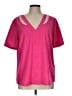 Trina Turk 100% Polyester Pink Short Sleeve Blouse Size L - photo 1