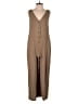 MIOU MUSE Solid Brown Jumpsuit Size S - photo 1