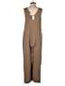 MIOU MUSE Solid Brown Jumpsuit Size S - photo 2
