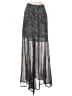 Hinge 100% Polyester Print Gray Blue Casual Skirt Size 4 - photo 1