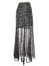 Hinge 100% Polyester Print Gray Blue Casual Skirt Size 4 - photo 2