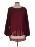 Democracy 100% Polyester Burgundy 3/4 Sleeve Blouse Size L - photo 1