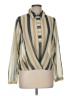 CAbi 100% Polyester Stripes Gold Long Sleeve Blouse Size M - photo 1