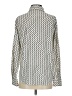 MNG 100% Polyester Chevron-herringbone Ivory Long Sleeve Blouse Size 4 - photo 2