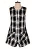 Day + Moon 100% Polyester Plaid Black Romper Size S - photo 2