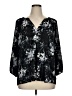 Lila Rose 100% Polyester Black 3/4 Sleeve Blouse Size 1X - photo 1