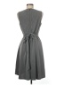 Elle Solid Gray Casual Dress Size M (petite) - photo 2