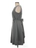 Elle Solid Gray Casual Dress Size M (petite) - photo 5