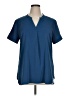 Timeson 100% Polyester Blue Short Sleeve Henley Size XL - photo 1
