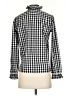 J.Crew 100% Cotton Checkered-gingham Black Long Sleeve Blouse Size 0 - photo 2