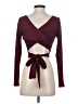 Moa Moa Burgundy Long Sleeve Top Size S - photo 2