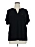 Anne Klein Black Short Sleeve Blouse Size 1X - photo 1