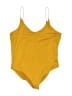 Gaze Solid Yellow One Piece Swimsuit Size L - photo 1