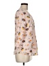 Adrienne Vittadini 100% Rayon Floral Multi Color Tan 3/4 Sleeve Blouse Size M - photo 4