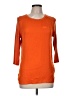 Chico's 100% Polyester Solid Orange 3/4 Sleeve T-Shirt Size Med (1) - photo 1