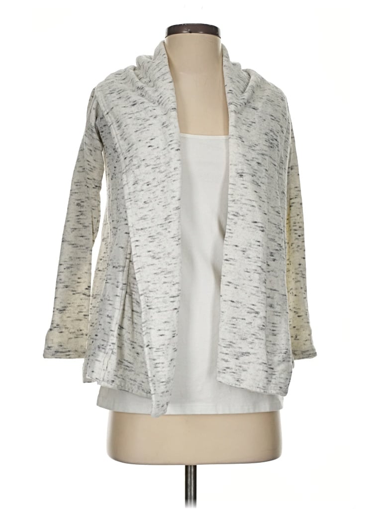 Pre-owned Karlie Cardigan Sweater In Silver