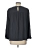 Ann Taylor LOFT 100% Polyester Black Long Sleeve Blouse Size L - photo 2