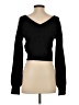 Zaful 100% Acrylic Black Pullover Sweater Size 4 - photo 2