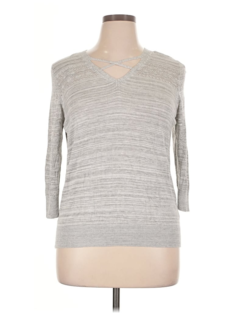 Pre-owned Lety & Me Pullover Sweater In Gray