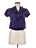 BCX Purple Short Sleeve Blouse Size M - photo 1