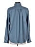 Ann Taylor Solid Blue Long Sleeve Blouse Size L - photo 2