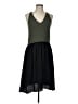 Left Coast by Dolan 100% Polyester Color Block Black Casual Dress Size L - photo 1