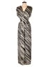 Ann Taylor 100% Polyester Stripes Silver Jumpsuit Size 12 - photo 1