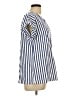 Notations Stripes Blue Short Sleeve Blouse Size L - photo 4