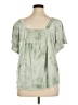 Ava James Green Short Sleeve Blouse Size XL - photo 2