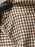 Unbranded 100% Polyester Houndstooth Brown Long Sleeve Blouse Size L - photo 7