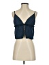 Shein 100% Cotton Blue Sleeveless Blouse Size XXS - photo 1