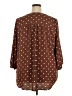 Torrid 100% Polyester Polka Dots Brown 3/4 Sleeve Blouse Size 4X Plus (4) - photo 2