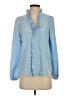 Shein 100% Polyester Blue Long Sleeve Blouse Size XS - photo 1