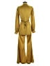 IEENA for Mac Duggal 100% Polyester Solid Gold Jumpsuit Size 0 - photo 2