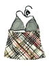 Hurley Plaid Ivory Swimsuit Top Size M - photo 2