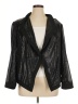 INC International Concepts 100% Polyester Metallic Black Blazer Size 1X - photo 1